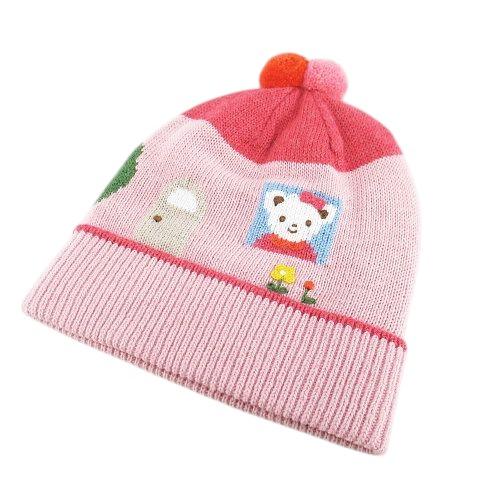 ファミリア Familiar ニット帽 ニットキャップ 帽子 003 ピンク系