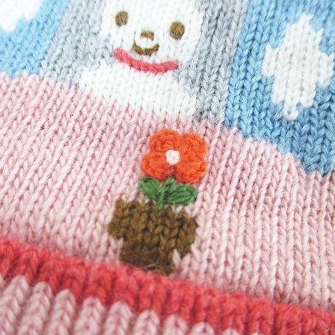 ファミリア Familiar ニット帽 ニットキャップ 帽子 003 ピンク系