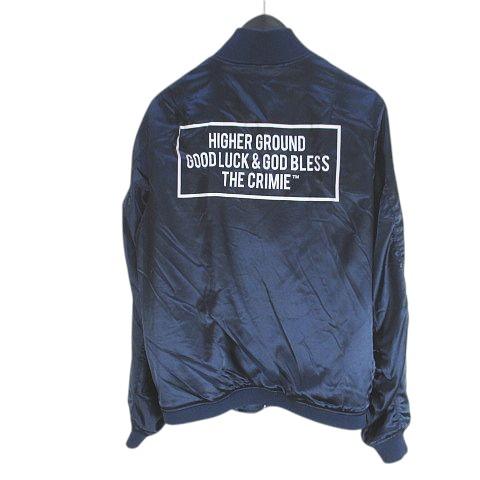 【中古】クライミー CRIMIE リバーシブル スカジャン ジャケット トラ柄 M 紺系 ネイビー 刺繍 ジップアップ ポケット クライミー CRIMIE リバーシブル スカジャン ジャケット トラ柄 M 紺系