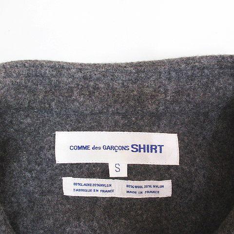 【中古】コムデギャルソンシャツ COMME des GARCONS SHIRT D-TK9210 長袖 シャツ S チャコールグレー ミックス ボタン コムデギャルソンシャツ COMME des GARCONS SHIRT D-TK9210 長袖
