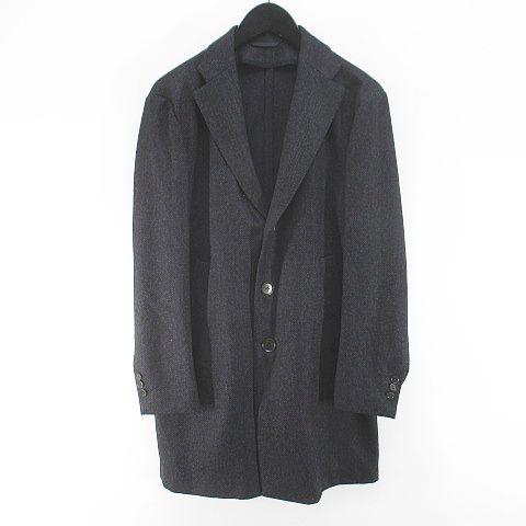 エイドス EIDOS ヘリンボーン柄 チェスターコート ミディアム丈 薄手