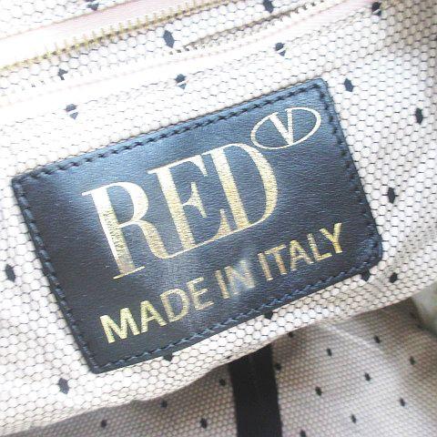 【中古】レッド ヴァレンティノ RED VALENTINO トートバッグ  ゴールドチャーム フリンジ ブラック 黒 イタリア製 レッド ヴァレンティノ RED VALENTINO トートバッグ ゴールドチャーム