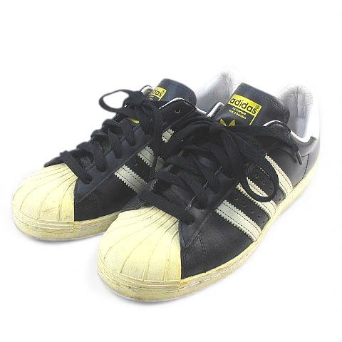 【中古】アディダス adidas 80s VINTAGE DX スーパースター ローカットスニーカー 24.0?p ブラック 黒系 レディース adidas（アディダス） adidas 80s VINTAGE DX スーパースター