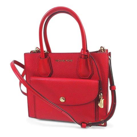 【中古】マイケルコース MICHAEL KORS トートバッグ ハンド ショルダー 2WAY レッド 赤  レザー レディース マイケルコース MICHAEL KORS トートバッグ ハンド ショルダー 2WAY