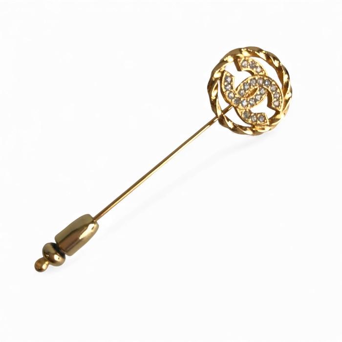 CHANEL（シャネル） ココマーク ラインストーン付き ゴールドピン