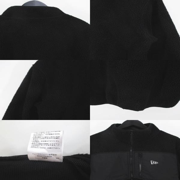 ニューエラ NEW ERA ボア フリース ジャケット ブルゾン S 黒系