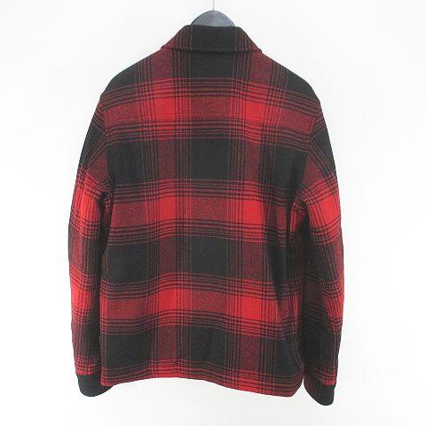 80-90's USA製 チェック柄切替 ウールブルゾン 黒赤 L 80-90's USA製 チェック柄切替 ウールブルゾン 黒赤 L 楽天市場