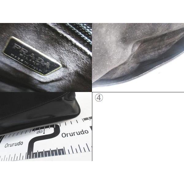 【中古】プラダ PRADA B6094 VITELLO LISSATO ショルダーバッグ シルバー金具 ブラック 黒系 レザー イタリア製 PRADA（プラダ） PRADA B6094 VITELLO LISSATO ショルダーバッグ