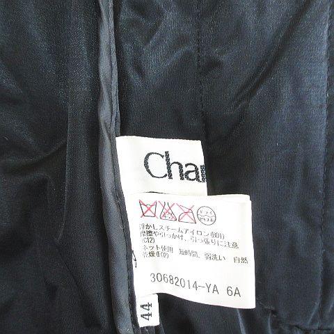 未使用品 シャミー Chamois ダウン コート ミドル丈 44 黒系 ブラック 