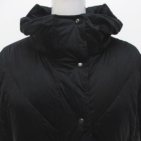 未使用品 シャミー Chamois ダウン コート ミドル丈 44 黒系 ブラック 
