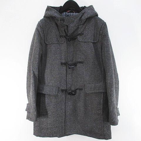 コムサコミューン COMME CA COMMUNE ストライプ柄 中綿 ダッフルコート 