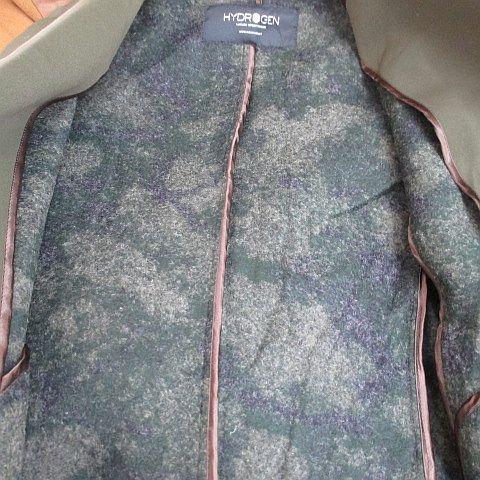 【中古】ハイドロゲン HYDROGEN ジャケット ミディアム丈 比翼 40 緑系 グリーン ジップアップ ポケット 無地 レディース ハイドロゲン HYDROGEN ジャケット ミディアム丈 比翼 40 緑系