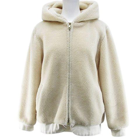 kashwére ベージュ フリースパーカー ヘレンチア HERENCIA ボア フリース パーカー ジャケット 38 ベージュ