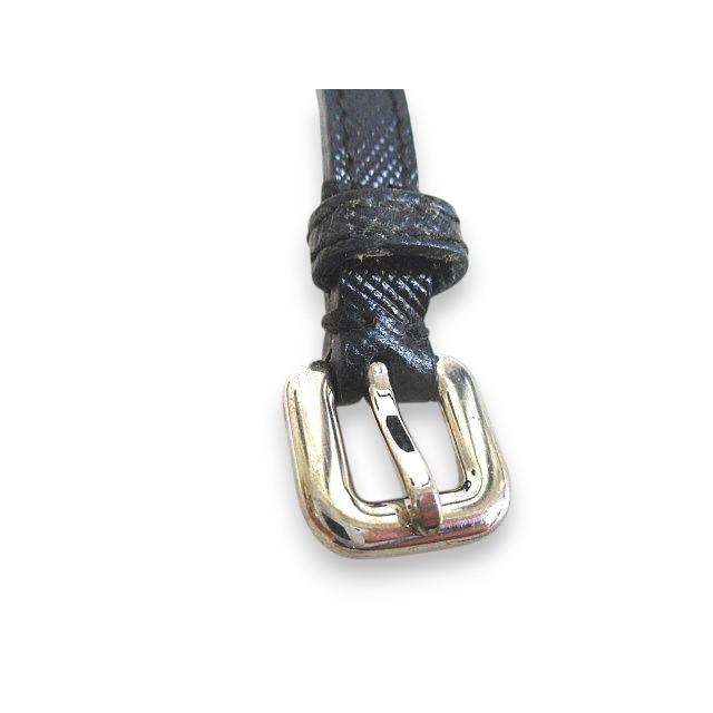 PRADA（プラダ） ブレスレット ベルト ビジューハートモチーフ 黒系 