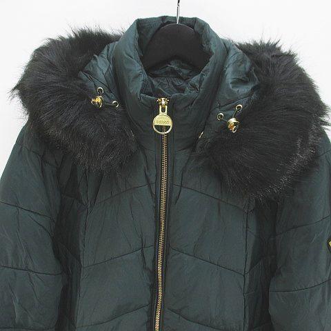 バブアー Barbour LQU1204GN71 パデットコート ロング丈 16 緑系 