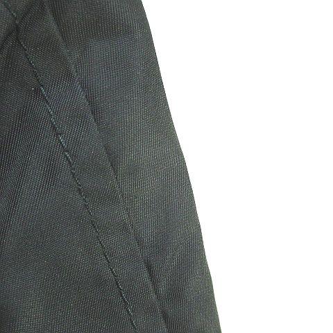 【中古】プラダ PRADA ステンカラーコート ロング丈 比翼 黒系 ブラック イタリア製 ボタン 毛 ウール 無地 メンズ PRADA（プラダ） ステンカラーコート ロング丈 比翼 黒系 ブラック