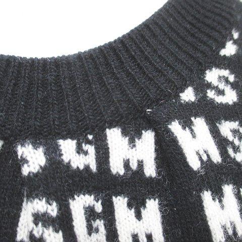エムエスジーエム MSGM 長袖 ニット セーター S 黒系 ブラック 