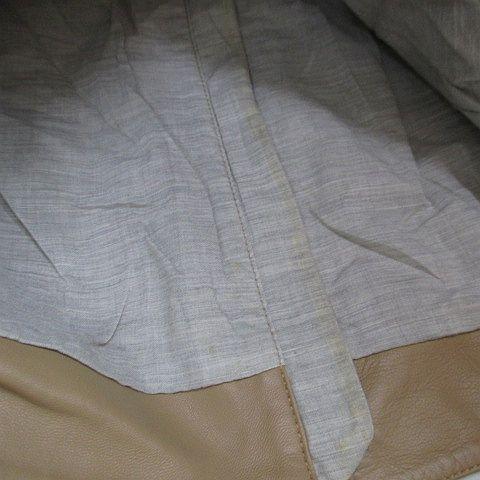 ブランベール blancvert レザージャケット 革ジャン ノーカラー