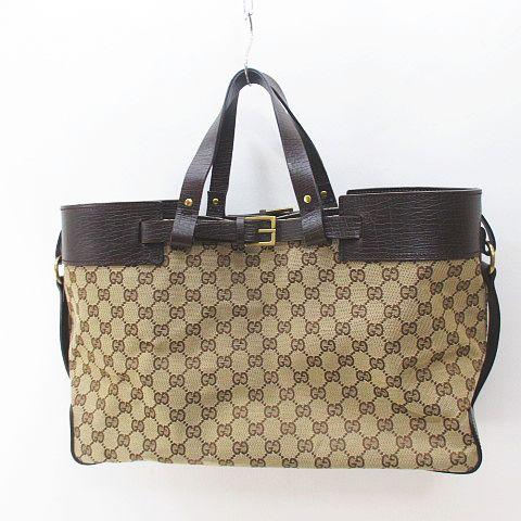 GUCCI（グッチ） トートバッグ 106251 GG ブラウン 茶 キャンバス