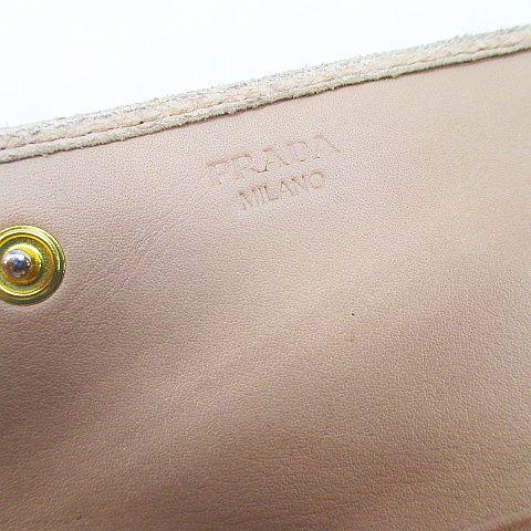 PRADA（プラダ） 長財布 リボン キルティング リボン ピンク レザー