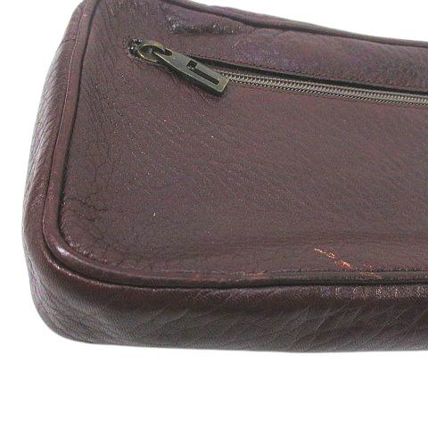 ランセル LANCEL セカンドバッグ ブラウン 茶系 レザー イタリア製