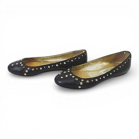 ジミーチュウ JIMMY CHOO バレエシューズ スタッズ カットワーク