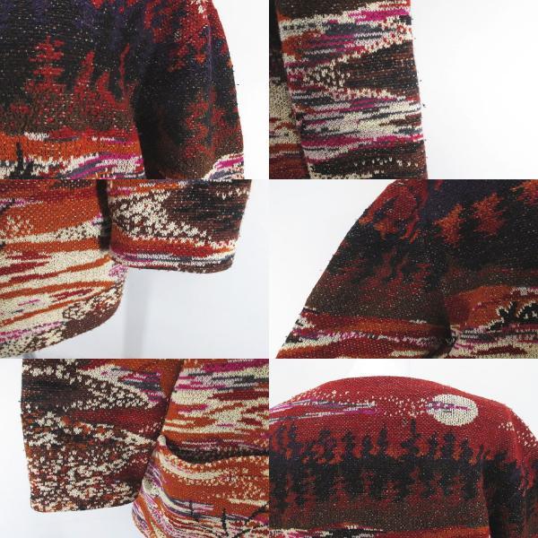 ミッソーニ MISSONI 長袖 ニット カーディガン ミドル丈 オレンジ 