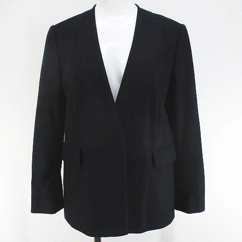 トゥモローランド TOMORROWLAND ノーカラー ジャケット 36 紺系