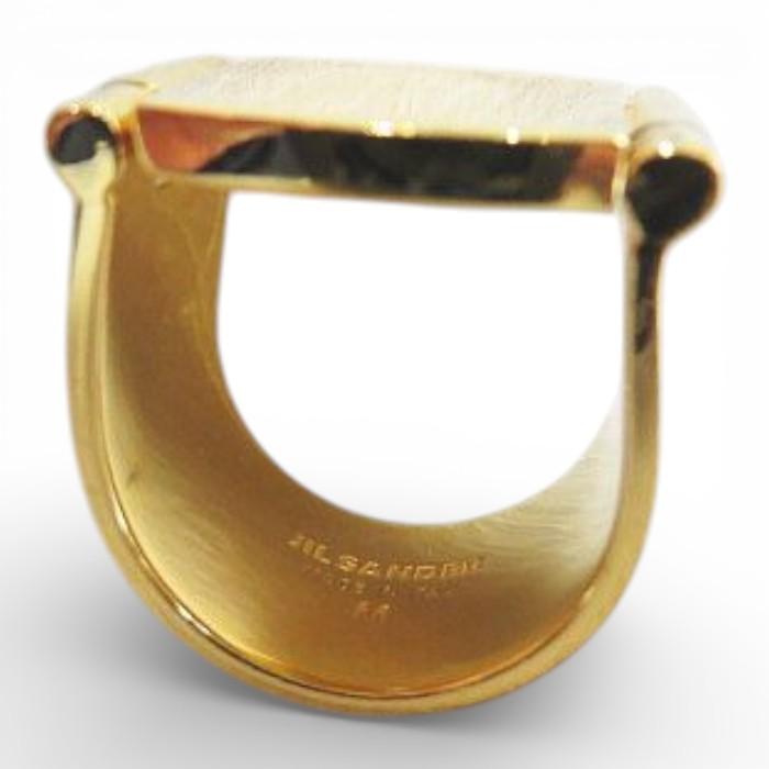 ジルサンダー JIL SANDER LOCK RING GOLD 指輪 13号 リング ゴールド系