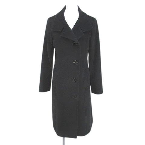 【専用】INDIVI ウールロングコート サイズ40 INDIVI（インディヴィ） ロングコート 40 黒系 ブラック 日本製