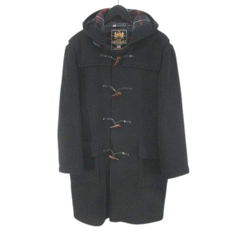 グローバーオール GLOVERALL ダッフルコート 英国製３８ブラック グローバーオール Gloverall ダッフルコート ロング丈 38 黒系