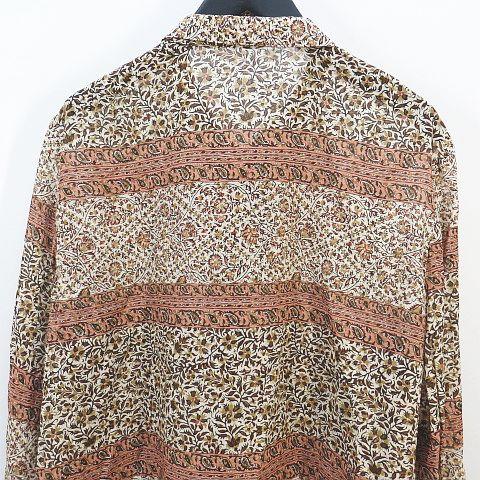 新品 BALMAIN×Leilian ペイズリー柄 長袖 カットソー 13号 レリアン Leilian 長袖 ブラウス チュニック 13+ ピンク系 花柄