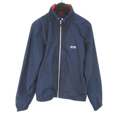 ヒューゴボス HUGO BOSS ジャケット 12-XS 紺系 ネイビー ロゴ 文字