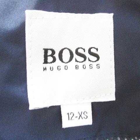 ヒューゴボス HUGO BOSS ジャケット 12-XS 紺系 ネイビー ロゴ 文字