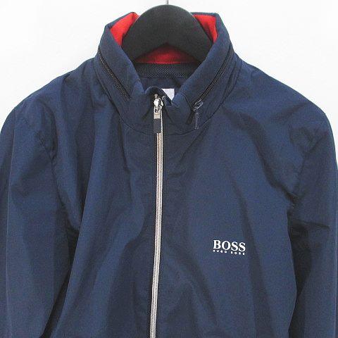 ヒューゴボス HUGO BOSS ジャケット 12-XS 紺系 ネイビー ロゴ 文字