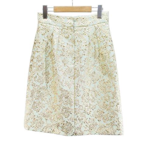 スカート 【美品】DOLCE&GABBANA 花柄スカート 水色 36 ミニ丈 台形