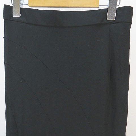 チャコット Chacott フレアスカート ロング丈 L 黒系 ブラック 無地