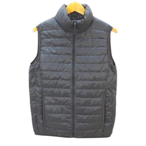 ユニクロ（UNIQLO） ダウンベスト S 黒系 ブラック ジップアップ