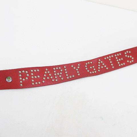 パーリーゲイツ PEARLY GATES ゴルフウェア プレーンベルト レザー調