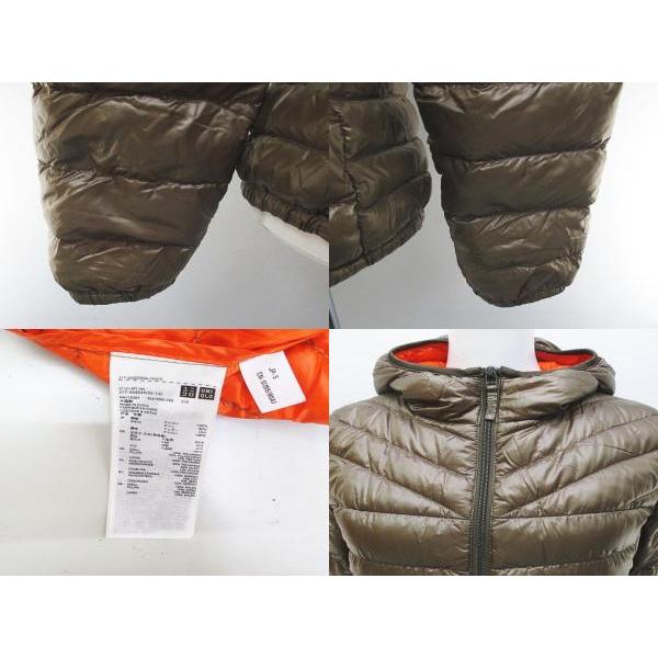 ユニクロ（UNIQLO） プレミアムダウン パーカー ジャケット S 茶系