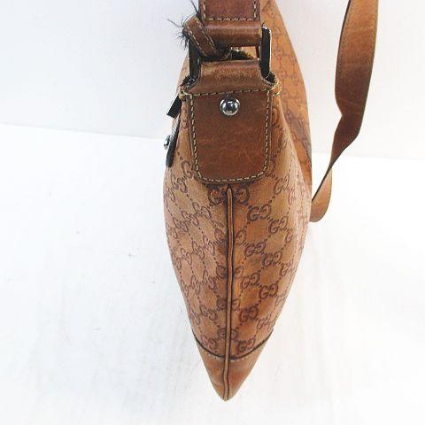 GUCCI(グッチ) ショルダーバッグ シマライン 148476 ダークブラウン レザー GUCCI（グッチ） GUCCI 148476 001998 グッチシマ ショルダーバッグ