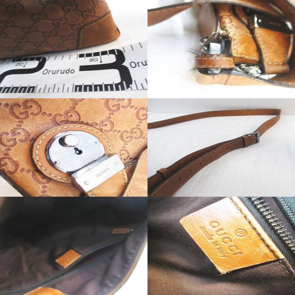 GUCCI(グッチ) ショルダーバッグ シマライン 148476 ダークブラウン レザー GUCCI（グッチ） GUCCI 148476 001998 グッチシマ ショルダーバッグ