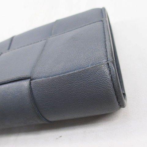 ボッテガ ヴェネタ イントレチャート ラウンド 長財布 グレー レザー BOTTEGA VENETA（ボッテガ・ヴェネタ） 長財布 イントレチャート