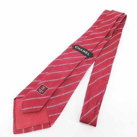 正規品　シャネルネクタイ　 中古・古着通販】CHANEL (シャネル) ネクタイ ネイビー サイズ:FREE