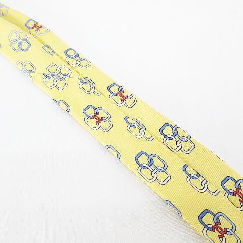 CHANEL シャネル 美品 ココマーク CC イエローベージュ ネクタイ CHANEL（シャネル） シルク 絹 ネクタイ レギュラータイ CCマーク ココ
