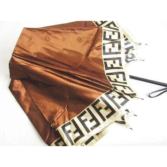 FENDI（フェンディ） 折りたたみ傘 ズッカ柄 カバー付きKS-6200