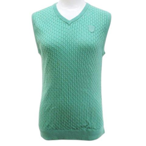 ゾーイ ZOY DRESS CODE INTERNATIONAL ゴルフウェア ケーブル編み ベスト 40 緑系 エメラルドグリーン Vネック ロゴ 刺繍 リブ レディース | 