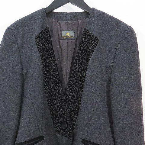 Etienne Aigner エティエンヌアイグナー 長袖 ジャケット 38 グレー系 