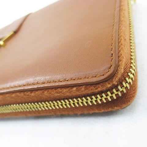 サンローラン Vステッチ ベージュ レザー ラウンドファスナー長財布 サンローラン パリ SAINT LAURENT PARIS ラウンドファスナー長財布 長