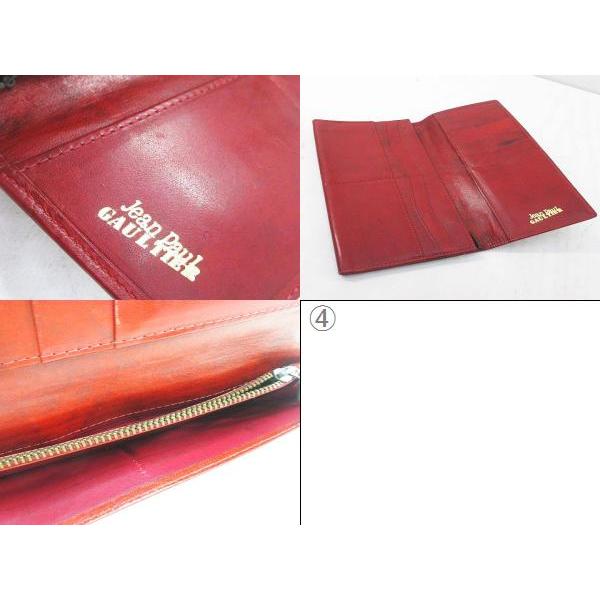 新品！ジャンポールゴルチエ 赤レザー長財布 ジャンポールゴルチエ Jean Paul GAULTIER 長財布 札入れ エンボス加工
